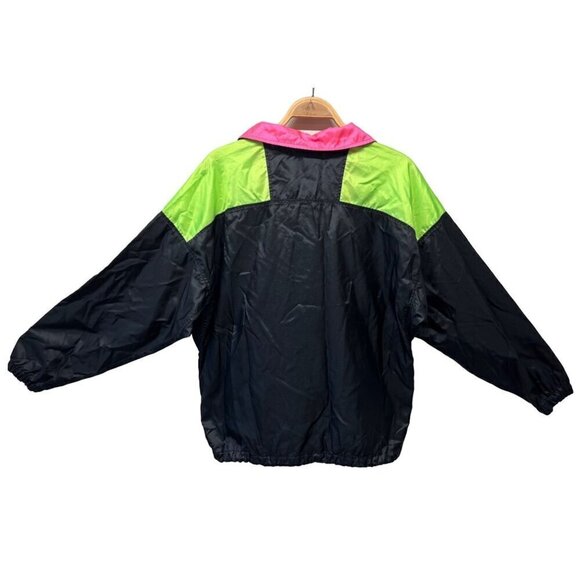 Vintage Columbia Women XL Anorak Jacket Pullover Windbreaker Neon Colorblock 90s - Picture 7 of 10